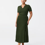 Button Down Knit Skirt - Moss