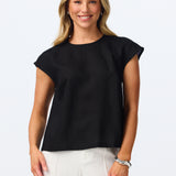 Cap Sleeve Top - Black
