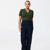 Tailored Pintuck Jeans - Indigo