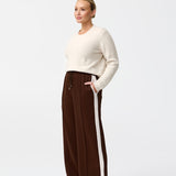 Side Stripe Pant - Chocolate
