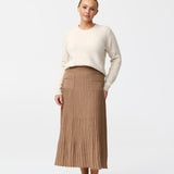 Pocket Knit Midi Skirt - Biscuit Marl
