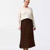 Rib Knit Skirt - Cappuccino