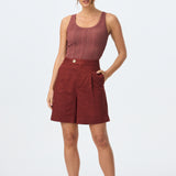 Adjustable Bermuda Short - Sangria