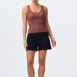 Rib Knit Tank - Dusty Rose