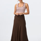 Slip Maxi Skirt - Chocolate