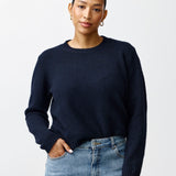 Long Sleeve Crew Neck Jumper - Navy