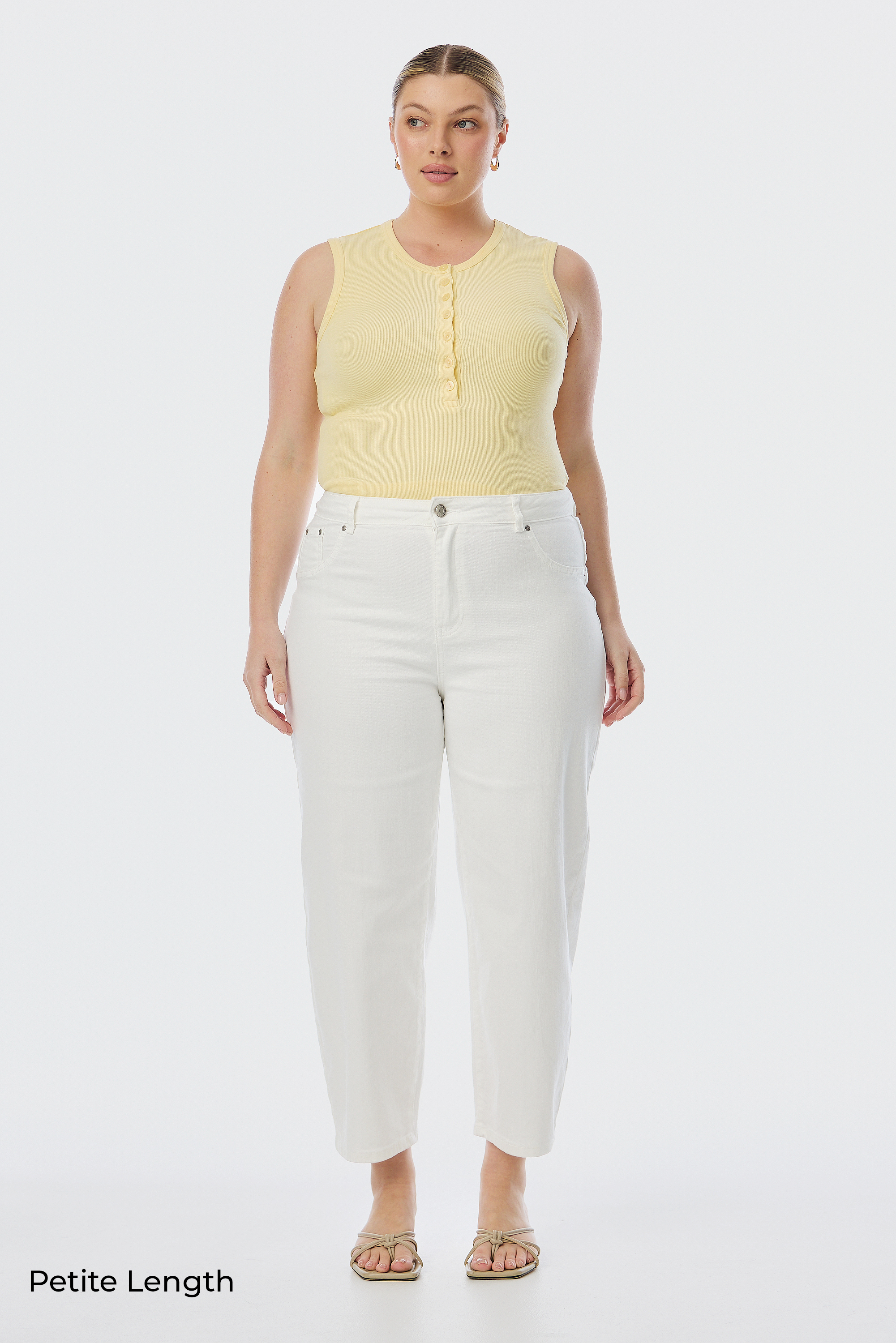 Signature Barrel Leg Jeans - White