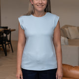 Cap Sleeve Jersey Tank - Sky Blue (Pre Order)