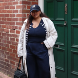 V-Neck Knit Tank - Navy