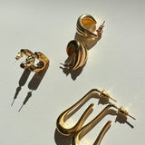 Fluid Drop Earring - Gold