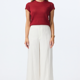 Tailored Pintuck Pants - White