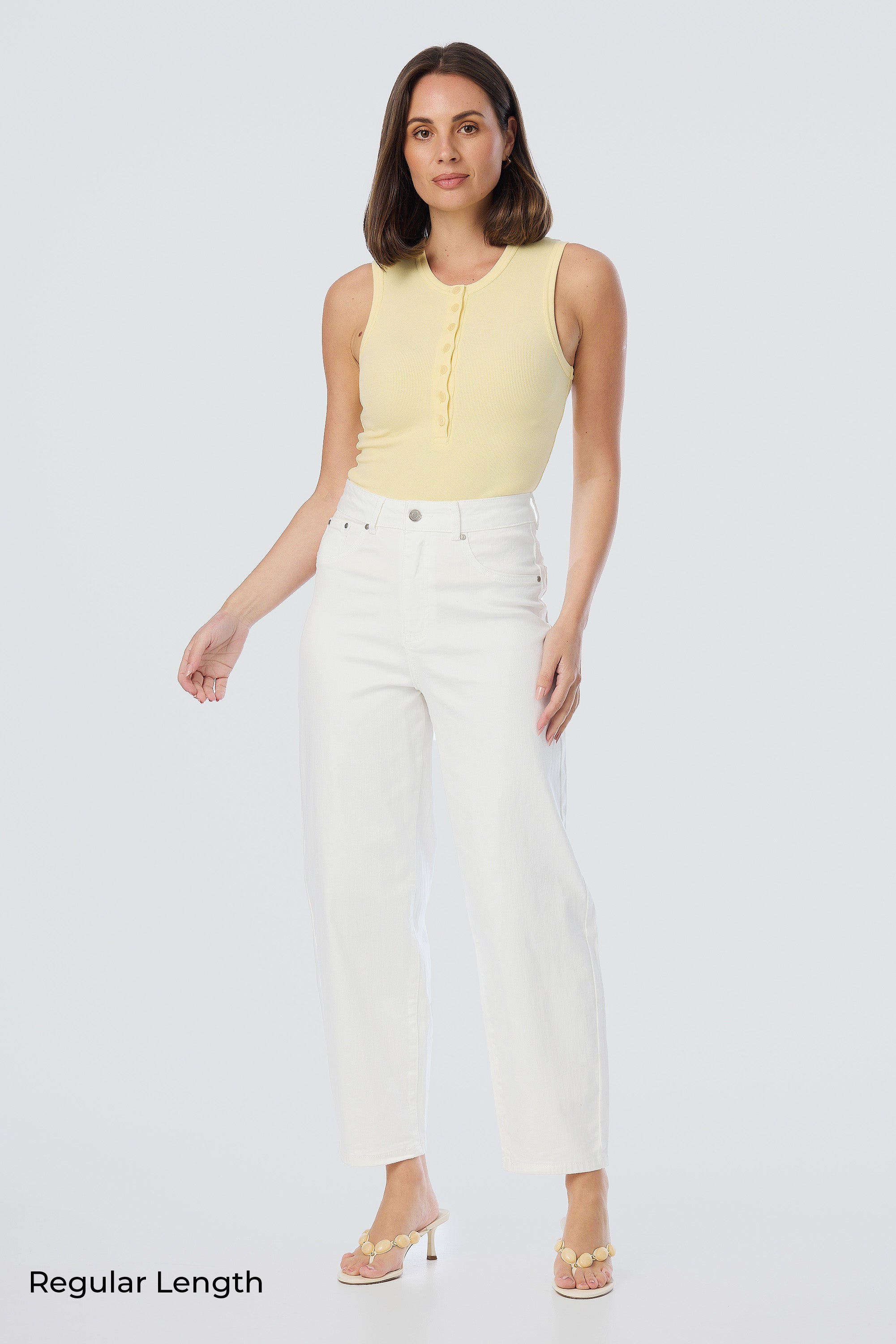 Signature Barrel Leg Jeans - White