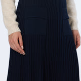Pocket Knit Midi Skirt - Navy