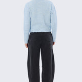 Textured Knit Cardigan - Sky Blue Marl