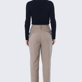 Mock Neck Long Sleeve Knit Top - Black