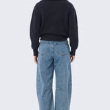 Half Zip Knit Jumper - Charcoal
