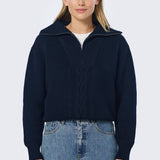 Half Zip Knit Jumper - Navy