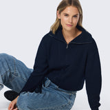 Half Zip Knit Jumper - Navy