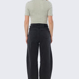 Gathered V Neck Top - Sage Marl