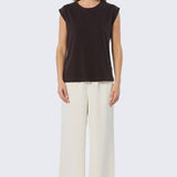 Cap Sleeve Jersey Tank - Bitter Chocolate