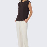 Cap Sleeve Jersey Tank - Bitter Chocolate