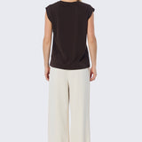 Cap Sleeve Jersey Tank - Bitter Chocolate