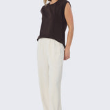 Cap Sleeve Jersey Tank - Bitter Chocolate