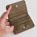 Pleated Card Holder - Khaki