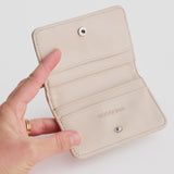 Pleated Card Holder - Bone