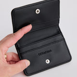 Pleated Card Holder - Black