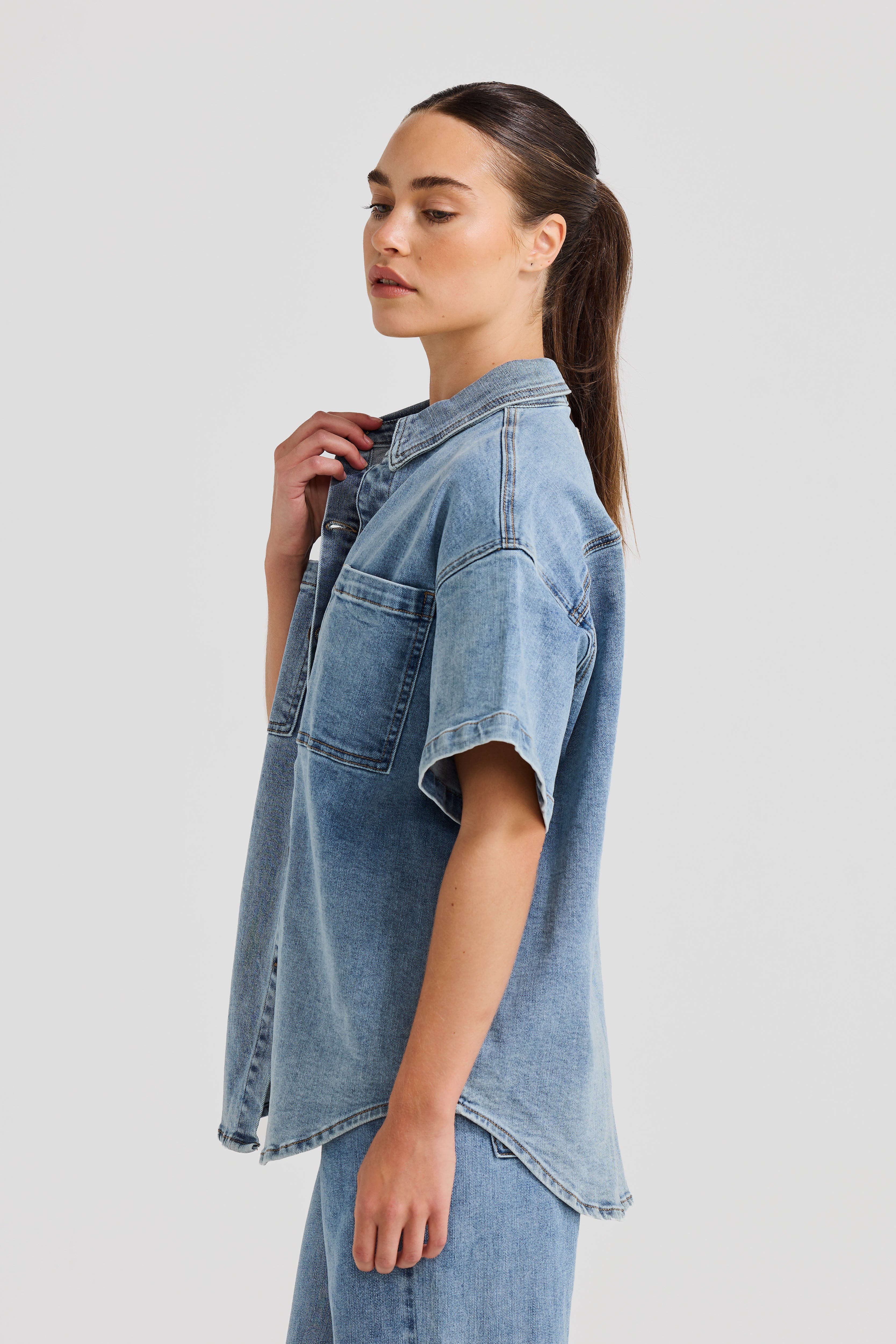 Half sleeve jean on sale jacket