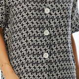 Short Sleeve Shirt - Charcoal Geo