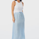 Drawstring Slip Skirt - Sky Blue