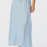 Drawstring Slip Skirt - Sky Blue