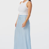 Drawstring Slip Skirt - Sky Blue