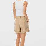 Tailored Cuff Shorts - Camel