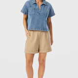 Tailored Cuff Shorts - Camel