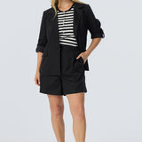 Adjustable Sleeve Blazer - Black