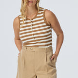 Pleat Front Shorts - Biscotti