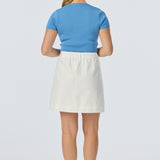 Welt Pocket Mini Skirt - White (Pre Order)