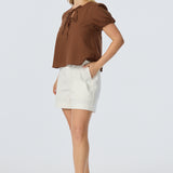 Double Tie Front Top - Walnut (Pre Order)