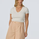 Pleat Front Shorts - Dusty Peach