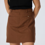 Welt Pocket Mini Skirt - Walnut (Pre Order)