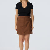 Welt Pocket Mini Skirt - Walnut (Pre Order)
