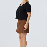 Scoop Neck T-Shirt - Black (Pre Order)