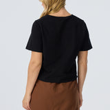 Scoop Neck T-Shirt - Black (Pre Order)