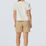 Double Tie Front Top - White (Pre Order)