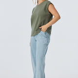 Cap Sleeve Jersey Tank - Pine Green