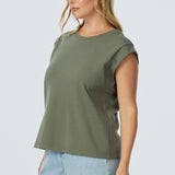 Cap Sleeve Jersey Tank - Pine Green