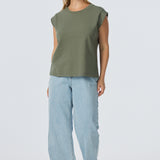 Cap Sleeve Jersey Tank - Pine Green